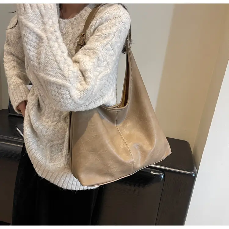 Brown Korean Style Large Capacity Shoulder Tote Bag — feature 21
