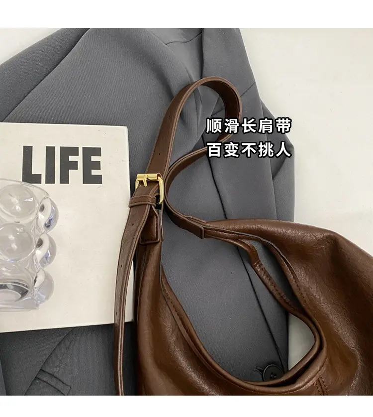 Brown Korean Style Large Capacity Shoulder Tote Bag — feature 5