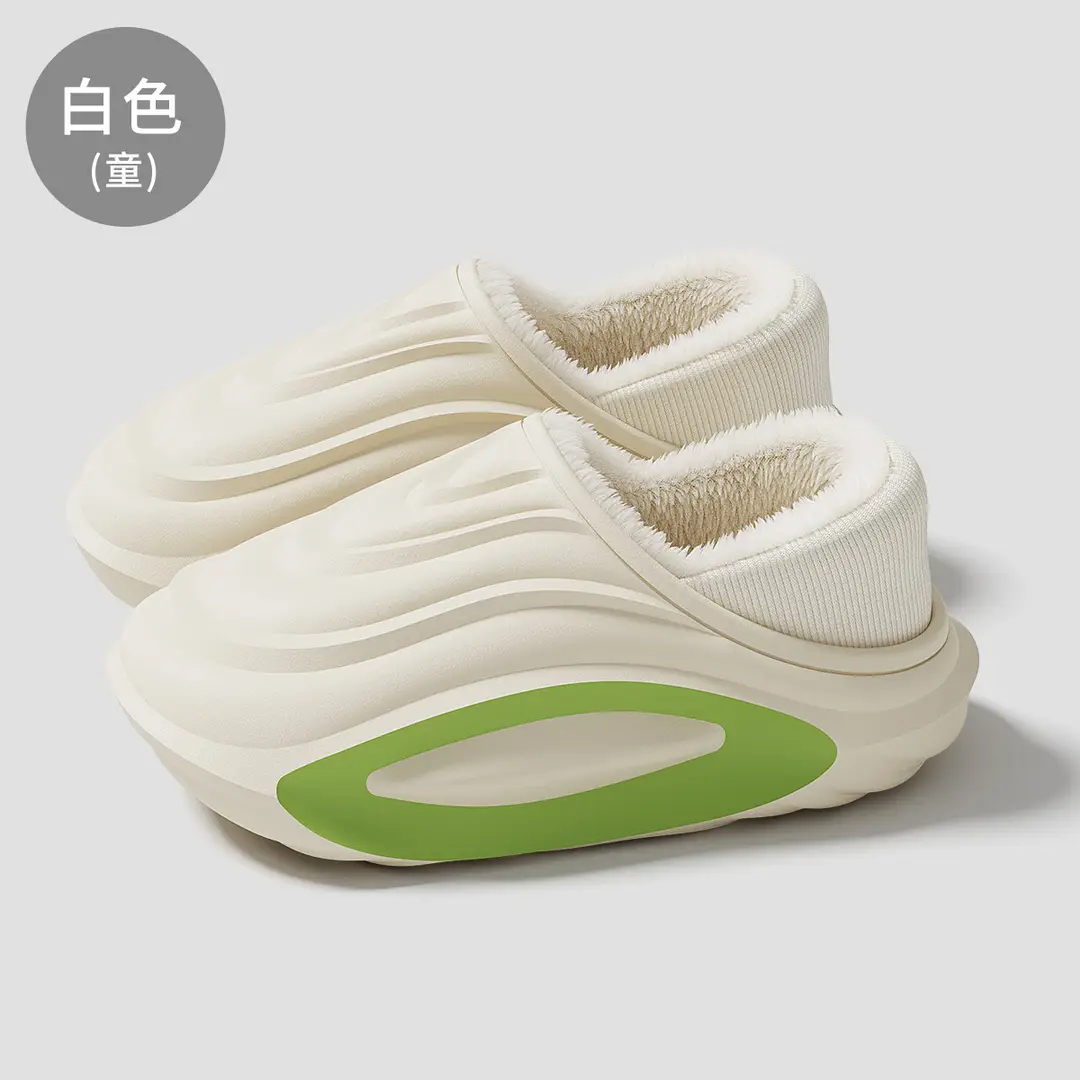 Waterproof Cotton Slippers for Men in Winter, Non-Slip Home Plus Velvet Cotton Shoes, Warm Bags and Thick-Soled Cotton Slippers for Women Wholesale - Image 5