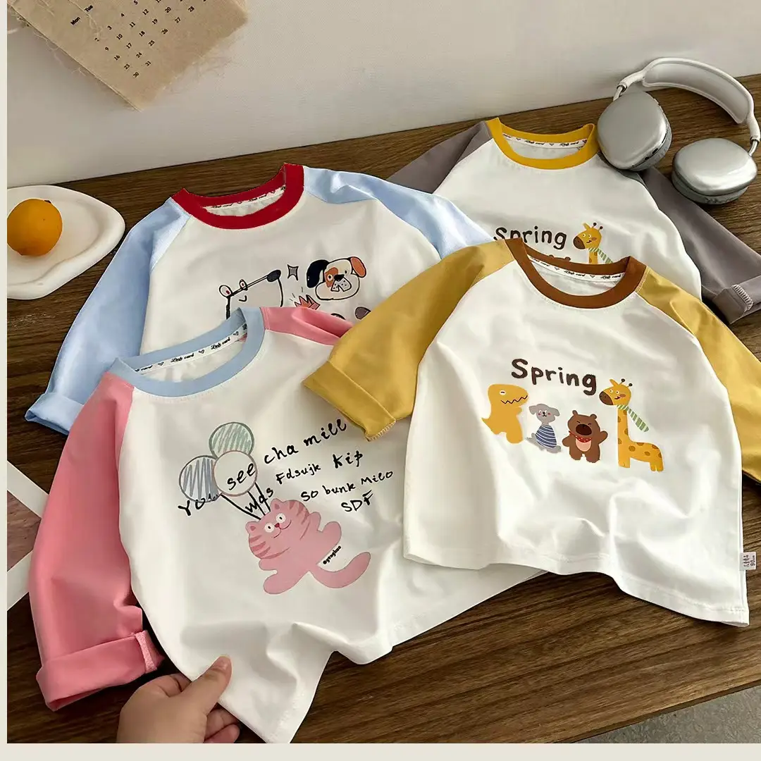Spring Cartoon Long Sleeve T-Shirt for Boys Pure Cotton — feature 2