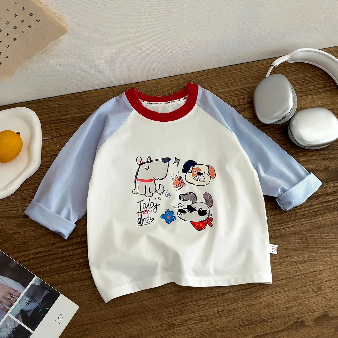 Spring Cartoon Long Sleeve T-Shirt for Boys Pure Cotton - Image 4