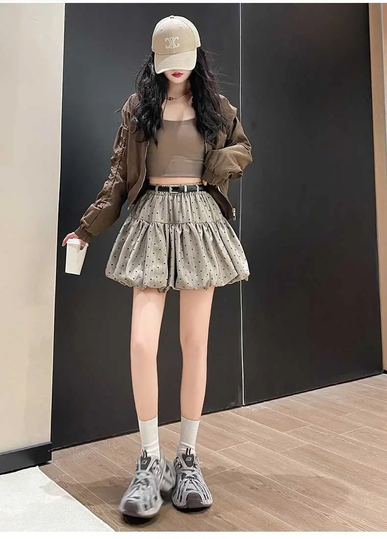 Women Pleated Khaki Skirt with Belt Autumn 2026 — feature 14