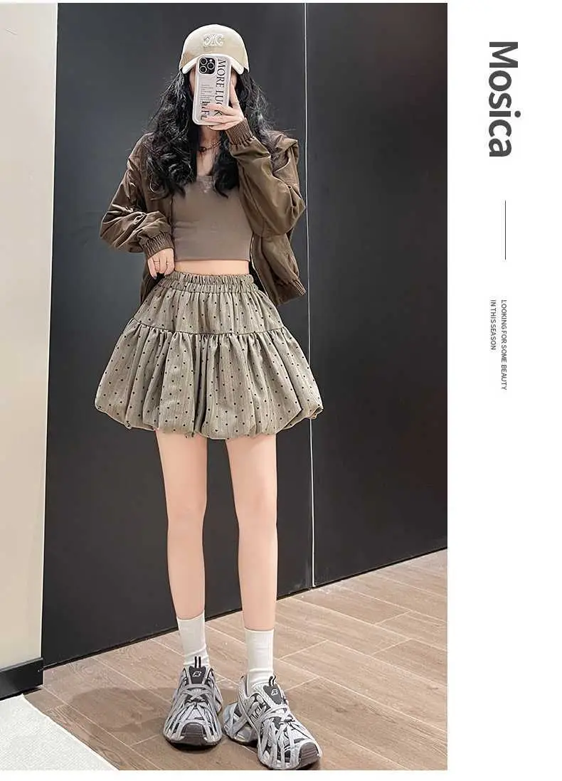 Women Pleated Khaki Skirt with Belt Autumn 2026 — feature 15