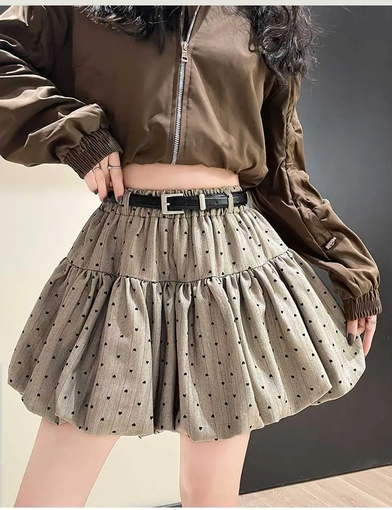 Women Pleated Khaki Skirt with Belt Autumn 2026 — feature 18