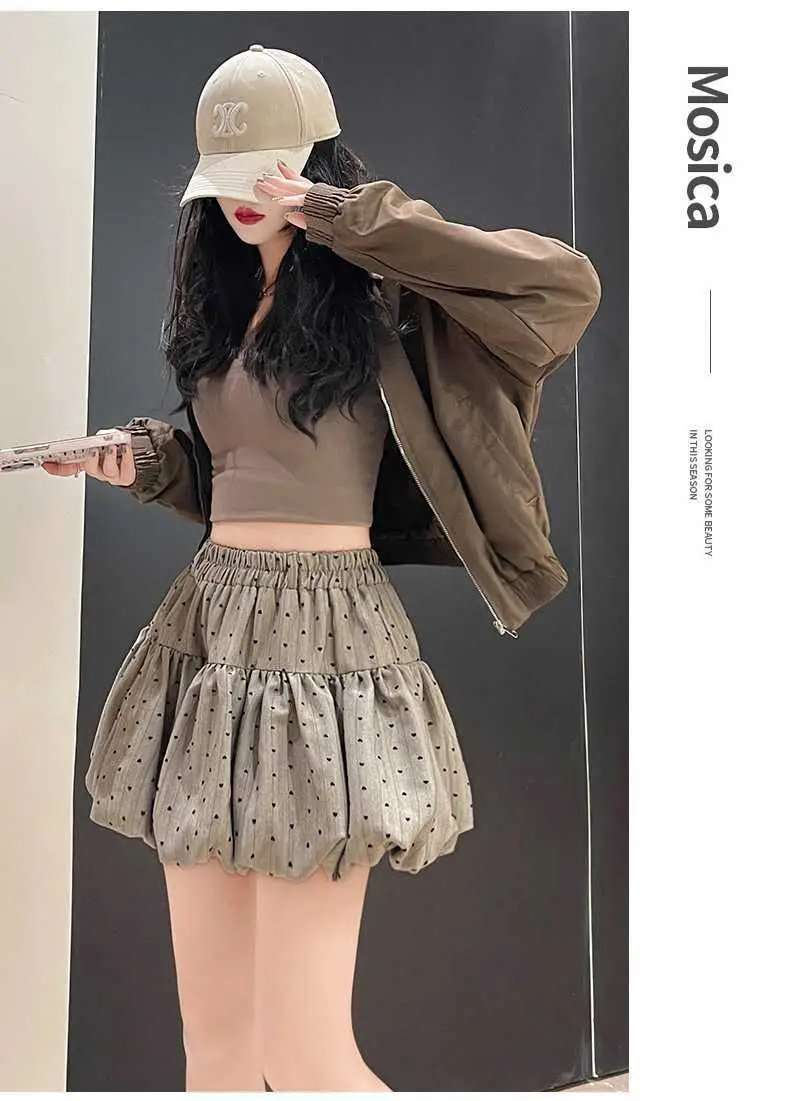 Women Pleated Khaki Skirt with Belt Autumn 2026 — feature 19