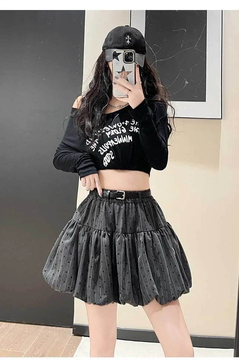 Women Pleated Khaki Skirt with Belt Autumn 2026 — feature 22