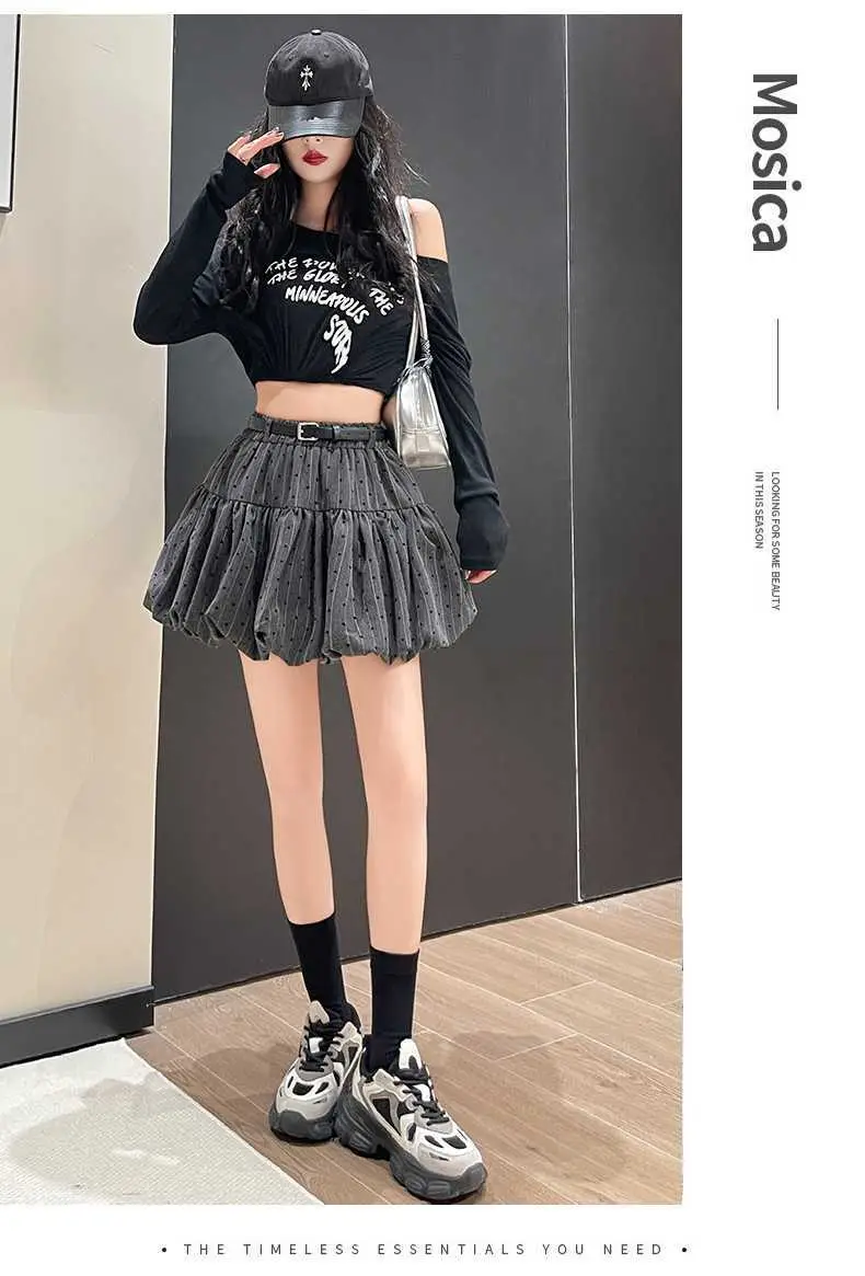 Women Pleated Khaki Skirt with Belt Autumn 2026 — feature 23
