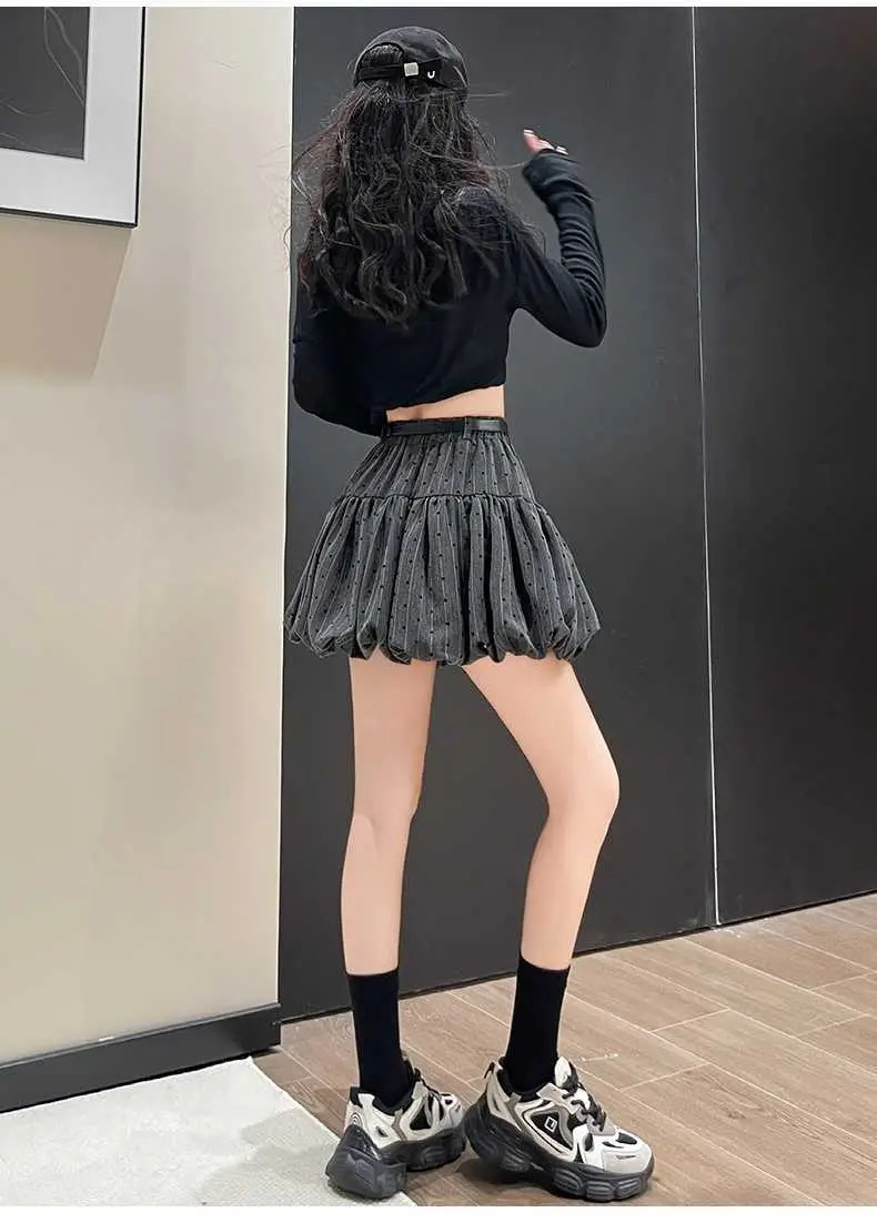 Women Pleated Khaki Skirt with Belt Autumn 2026 — feature 25