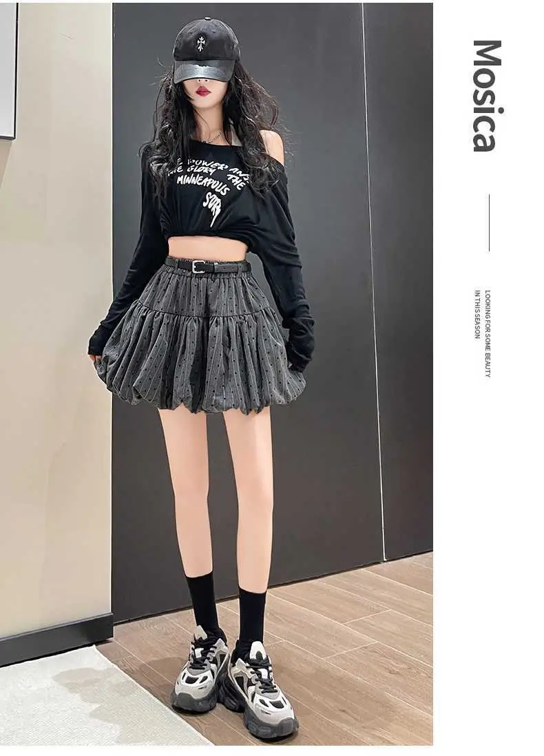Women Pleated Khaki Skirt with Belt Autumn 2026 — feature 26