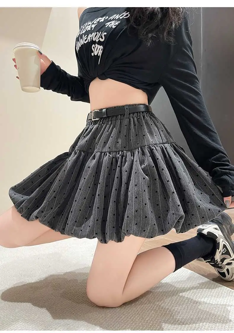 Women Pleated Khaki Skirt with Belt Autumn 2026 — feature 30