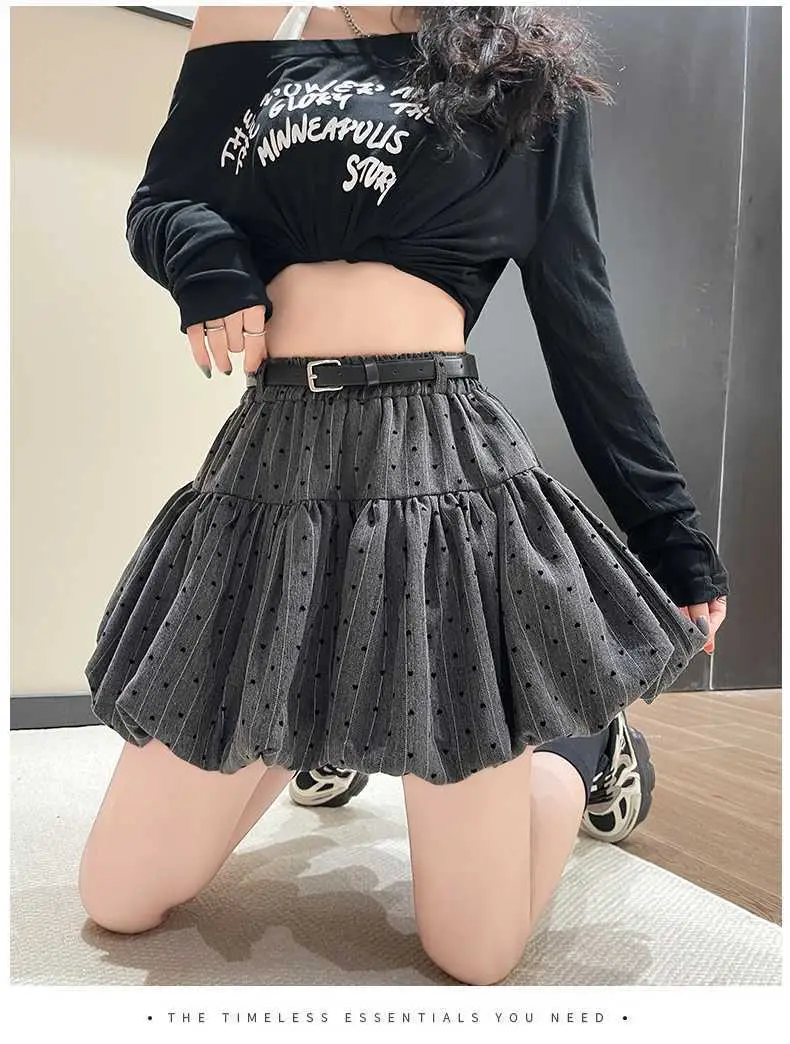 Women Pleated Khaki Skirt with Belt Autumn 2026 — feature 32