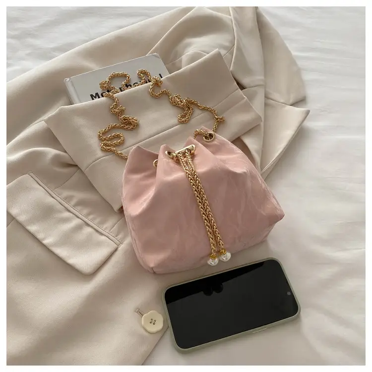Pink Chain Crossbody Bag for Women, Large Capacity, Korean Style — feature 17