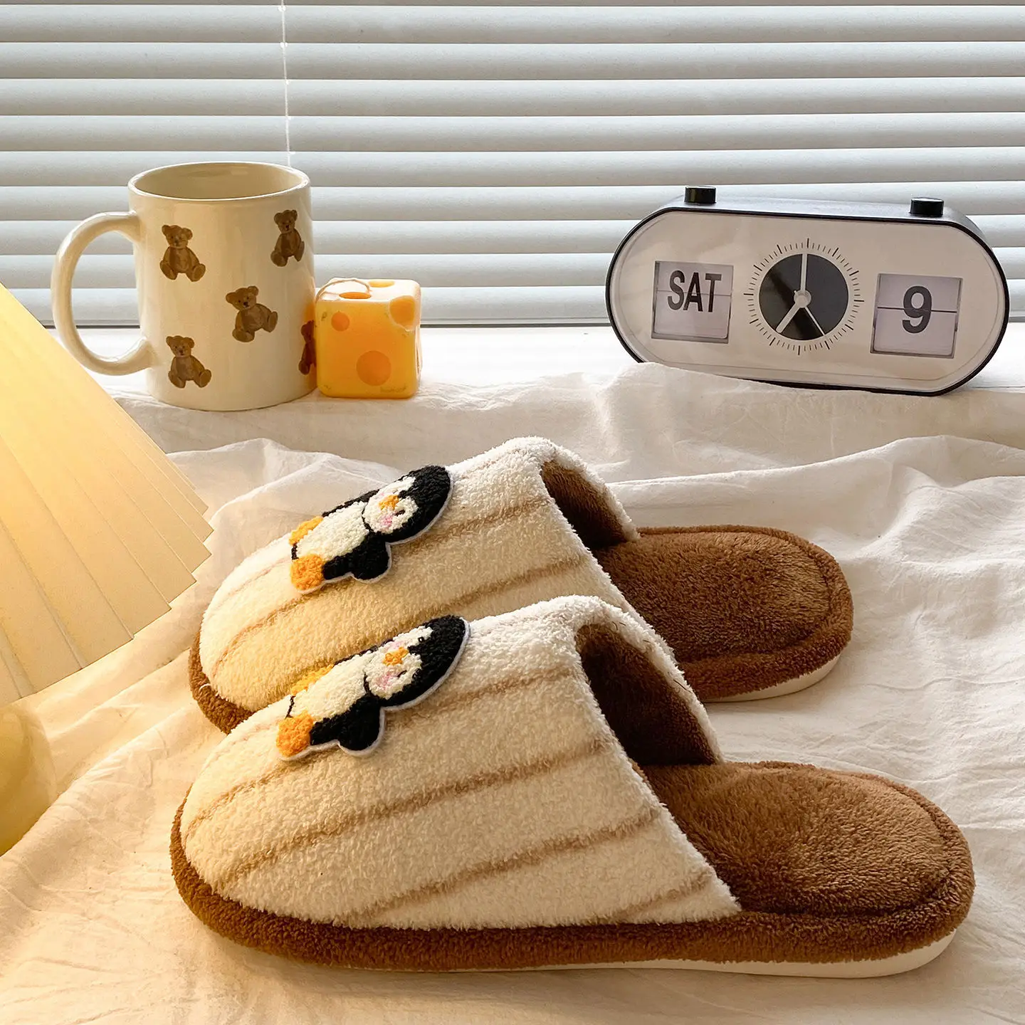 Fleece Lined Warm Slippers for Girls Winter Indoor