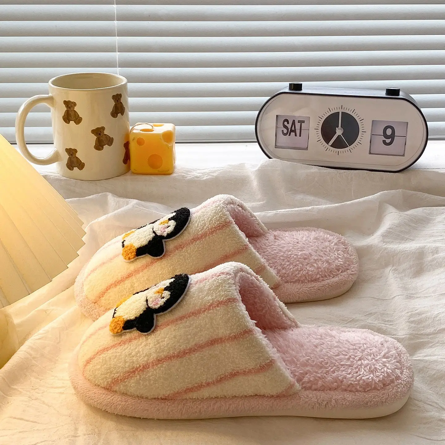 Fleece Lined Warm Slippers for Girls Winter Indoor