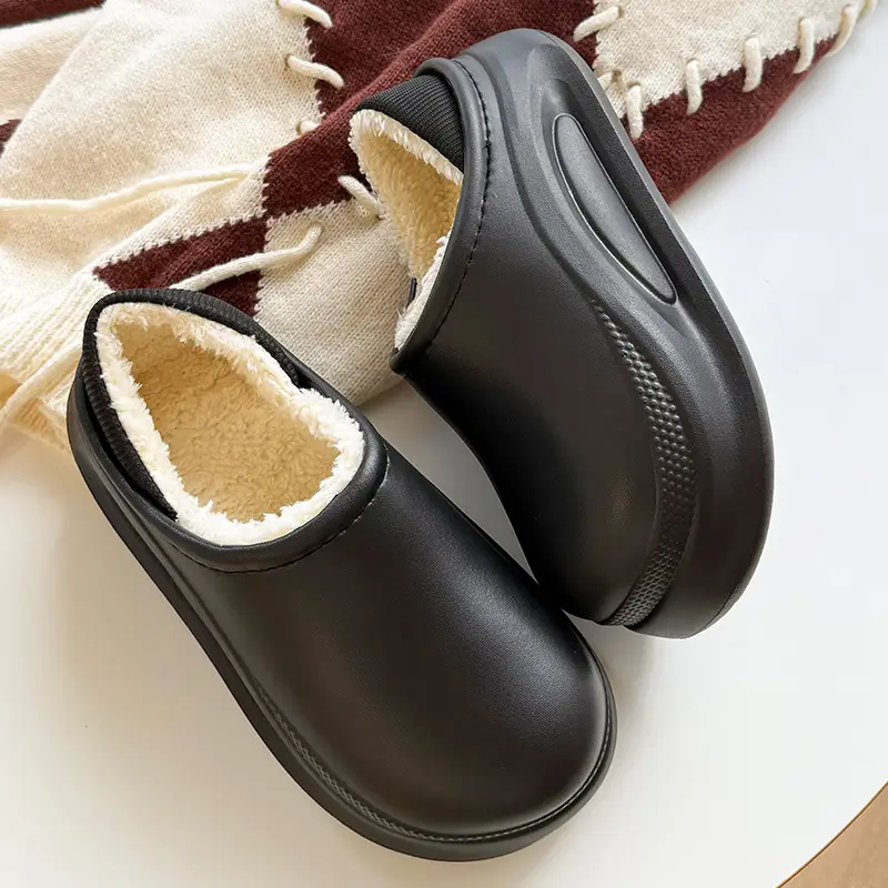 Thick-Soled Waterproof Slippers for Men Women Autumn Winter