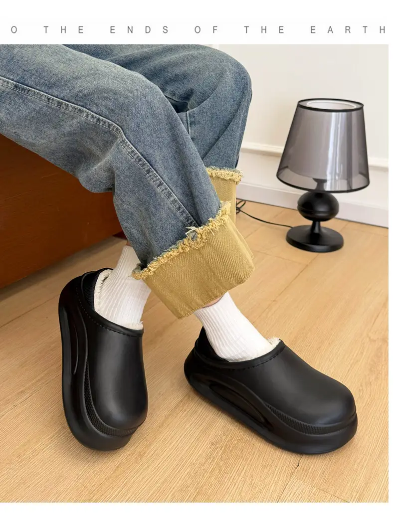 Thick-Soled Waterproof Slippers for Men Women Autumn Winter — feature 12