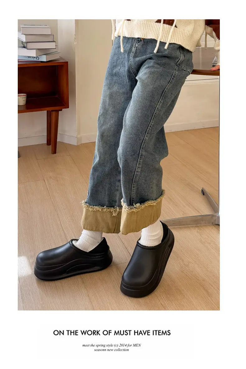 Thick-Soled Waterproof Slippers for Men Women Autumn Winter — feature 15