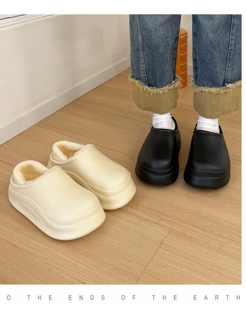 Thick-Soled Waterproof Slippers for Men Women Autumn Winter — feature 17