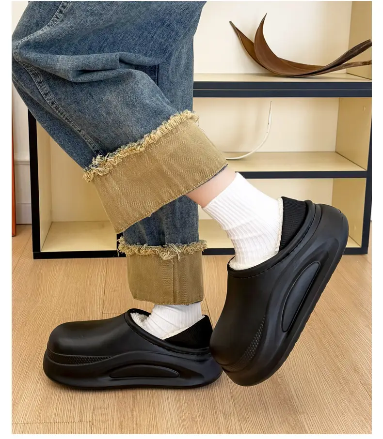 Thick-Soled Waterproof Slippers for Men Women Autumn Winter — feature 5