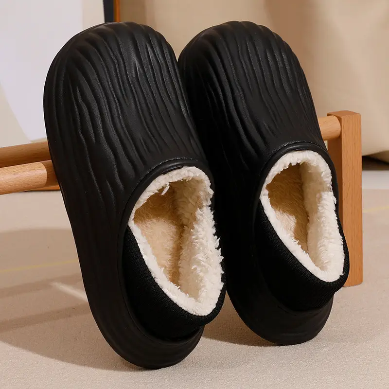Thick-Soled Waterproof Slippers for Men Women Autumn Winter