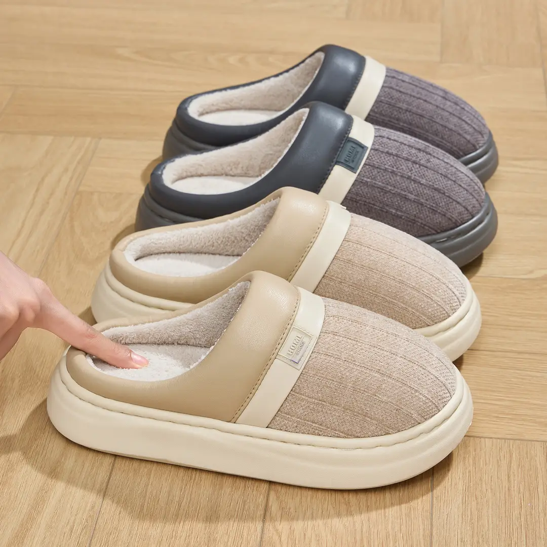 Cotton Slippers for Women Winter 2025 New Indoor Home Warm Antibacterial Slippers for Men Home Men Autumn and Winter - Image 6