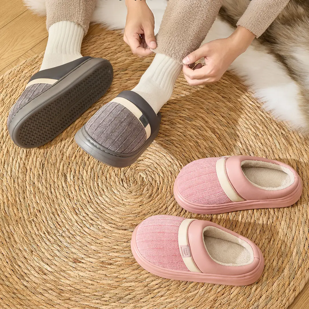 Cotton Slippers for Women Winter 2025 New Indoor Home Warm Antibacterial Slippers for Men Home Men Autumn and Winter - Image 7