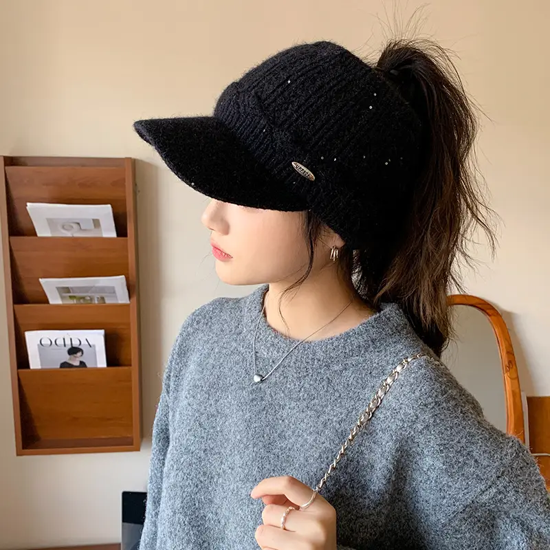 Knitted Baseball Cap for Women Winter Casual Party Wear - Image 9