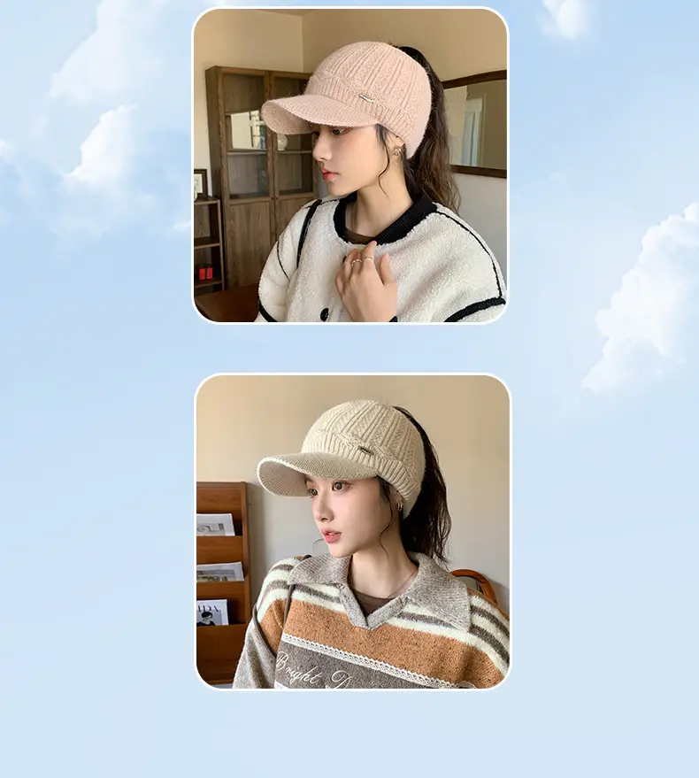 Knitted Baseball Cap for Women Winter Casual Party Wear — feature 11
