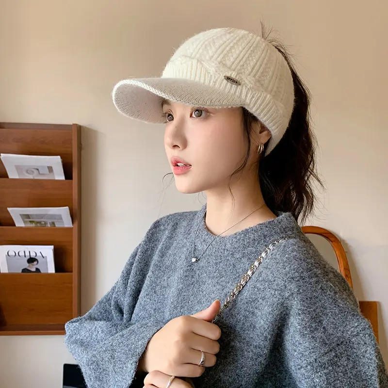 Knitted Baseball Cap for Women Winter Casual Party Wear - Image 2