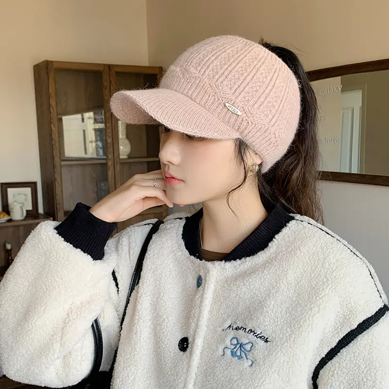 Knitted Baseball Cap for Women Winter Casual Party Wear - Image 6