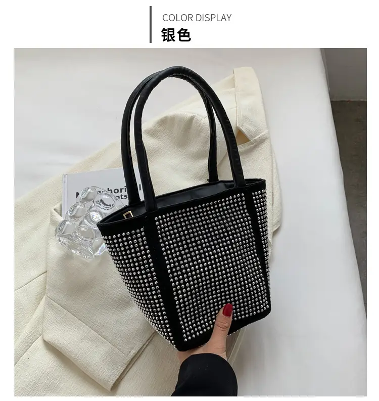 2022 Rhinestone Chain Bucket Bag for Women — feature 18