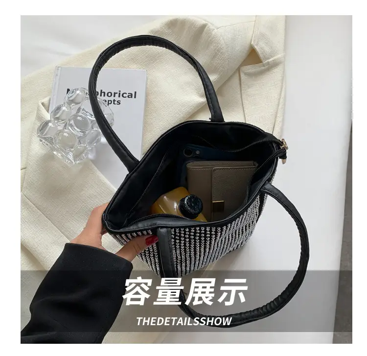 2022 Rhinestone Chain Bucket Bag for Women — feature 5
