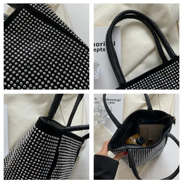 2022 Rhinestone Chain Bucket Bag for Women — feature 7