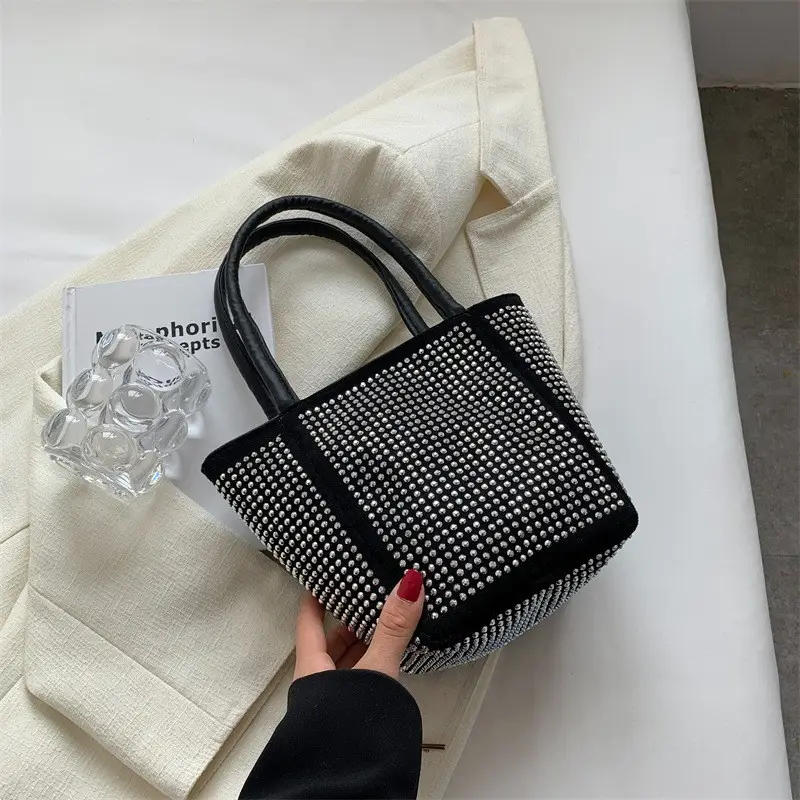 2022 Rhinestone Chain Bucket Bag for Women - Image 2
