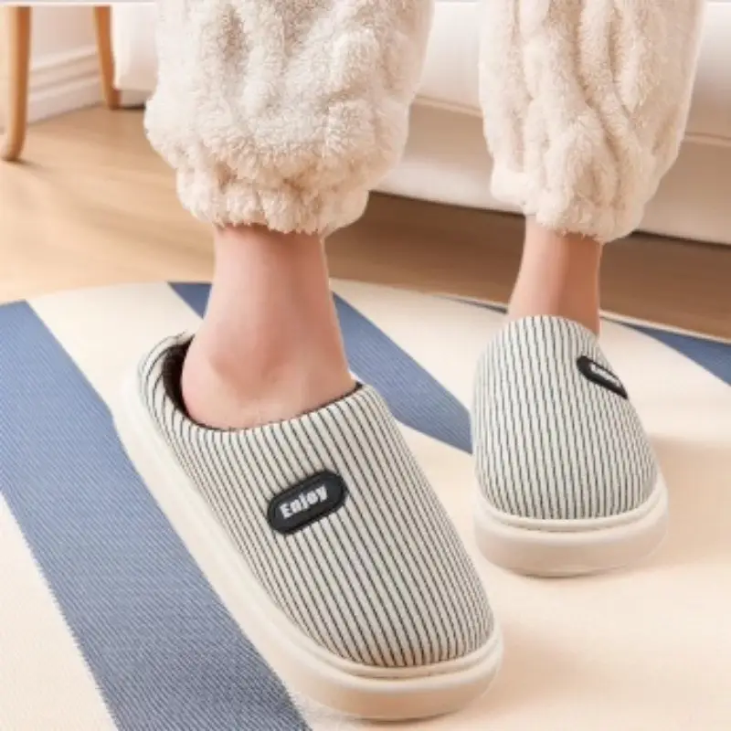 Women Winter Cotton Slippers Warm Plush Indoor Home - Image 5