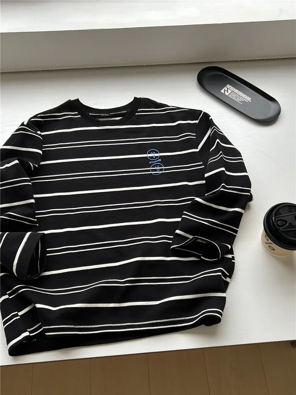 2026 Spring Boys Striped Long Sleeve T-Shirt 300g
