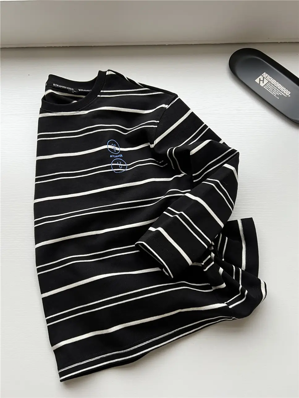 2026 Spring Boys Striped Long Sleeve T-Shirt 300g