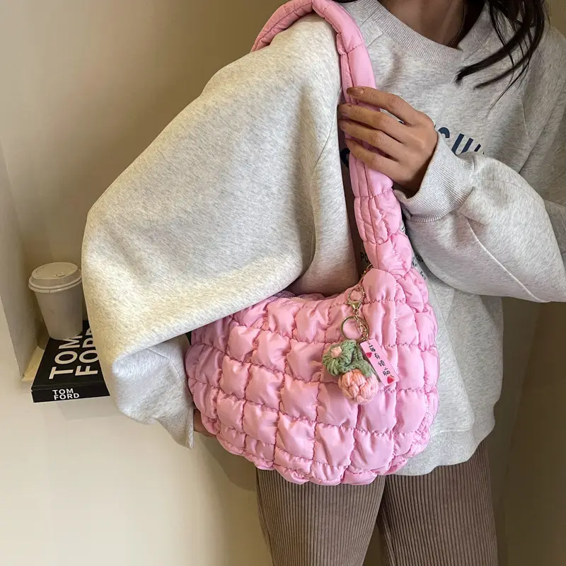Trendy Orange Bubble Shoulder Bag for Women - Image 9