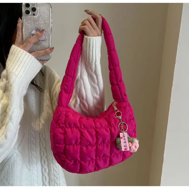 Trendy Orange Bubble Shoulder Bag for Women — feature 34