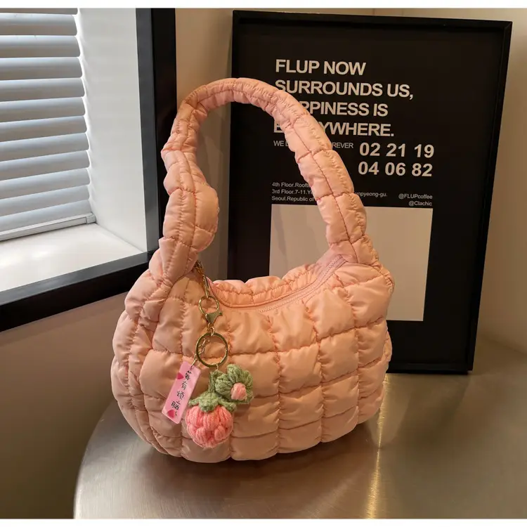 Trendy Orange Bubble Shoulder Bag for Women — feature 38