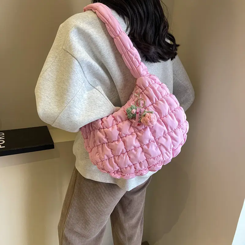 Trendy Orange Bubble Shoulder Bag for Women - Image 2