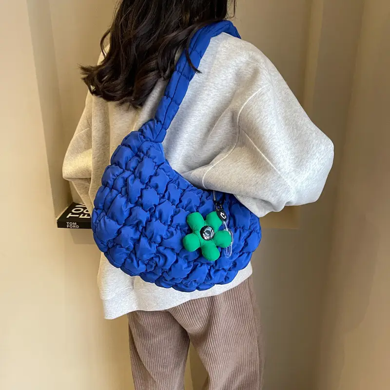 Trendy Orange Bubble Shoulder Bag for Women - Image 3