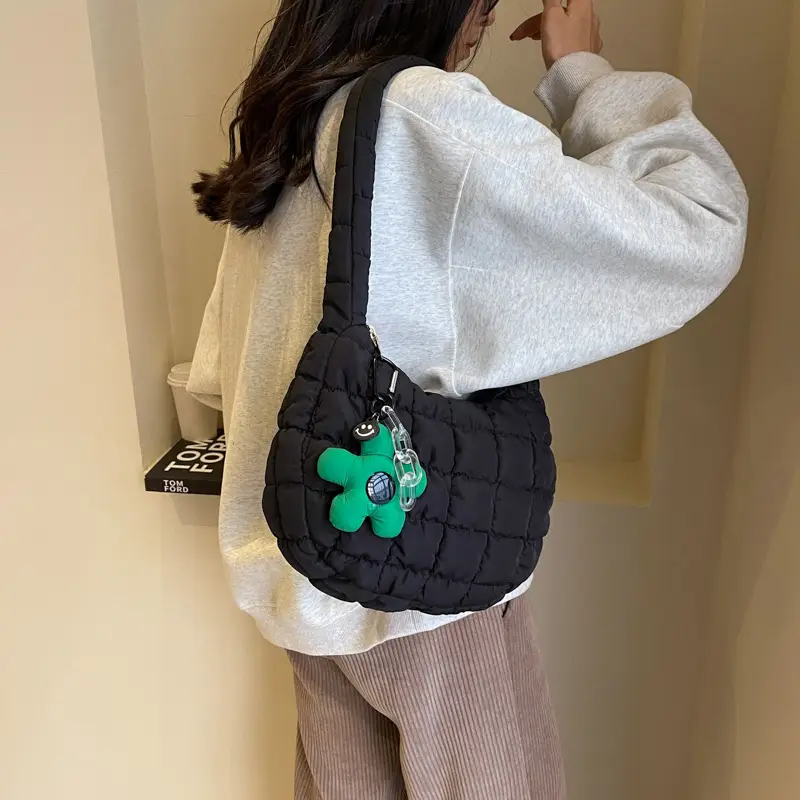 Trendy Orange Bubble Shoulder Bag for Women - Image 4