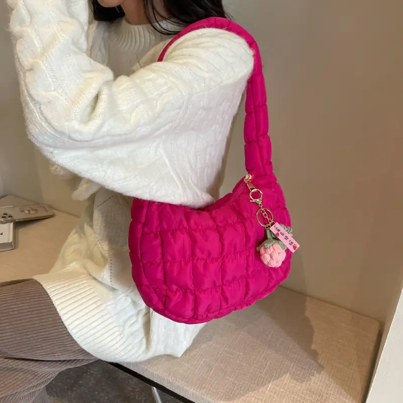 Trendy Orange Bubble Shoulder Bag for Women - Image 5