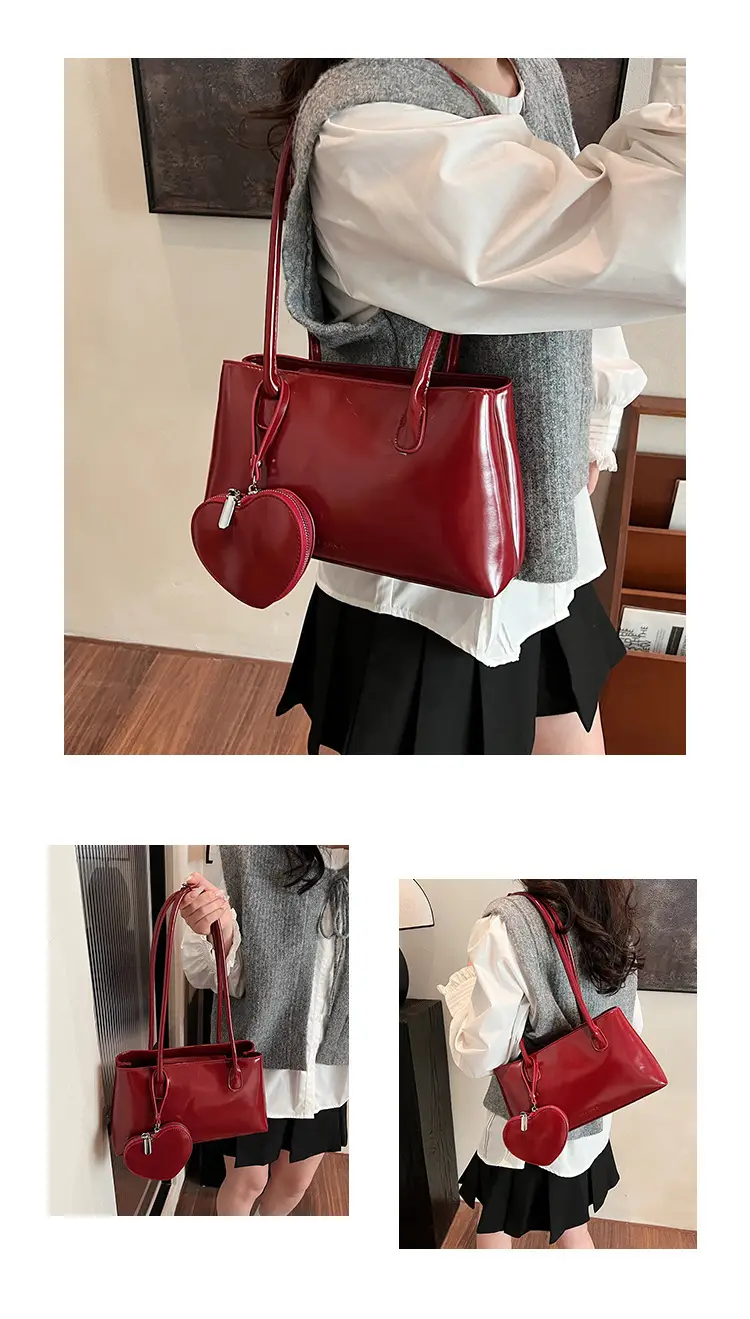 Korean Retro Heart Bag Women 2026 Autumn — feature 12