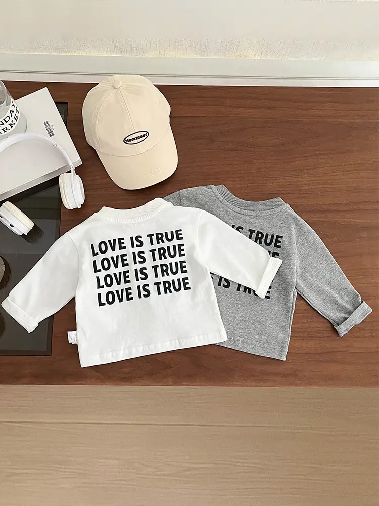 Boys Grey Printed Long Sleeve T-Shirt New Trendy Cool Infant Clothing