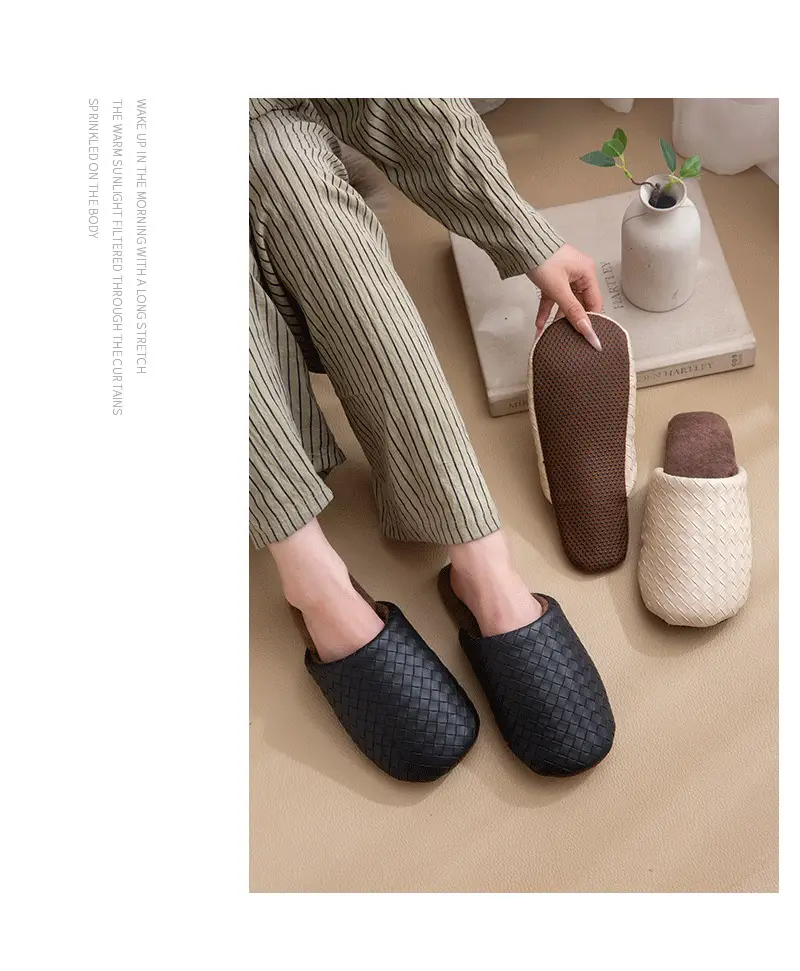 Silent Slippers for Women Autumn and Winter 2025 New Indoor Home Japanese Style Floor Soft Bottom Postpartum Non-Slip Cotton Slippers — feature 10