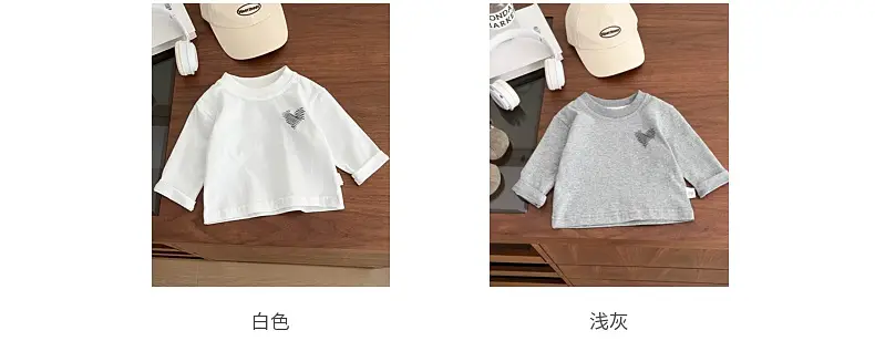 Boys Long Sleeve Baby T-Shirt Grey New Spring Autumn — feature 4