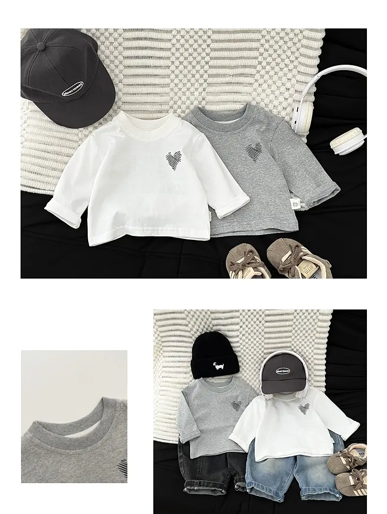 Boys Long Sleeve Baby T-Shirt Grey New Spring Autumn — feature 7