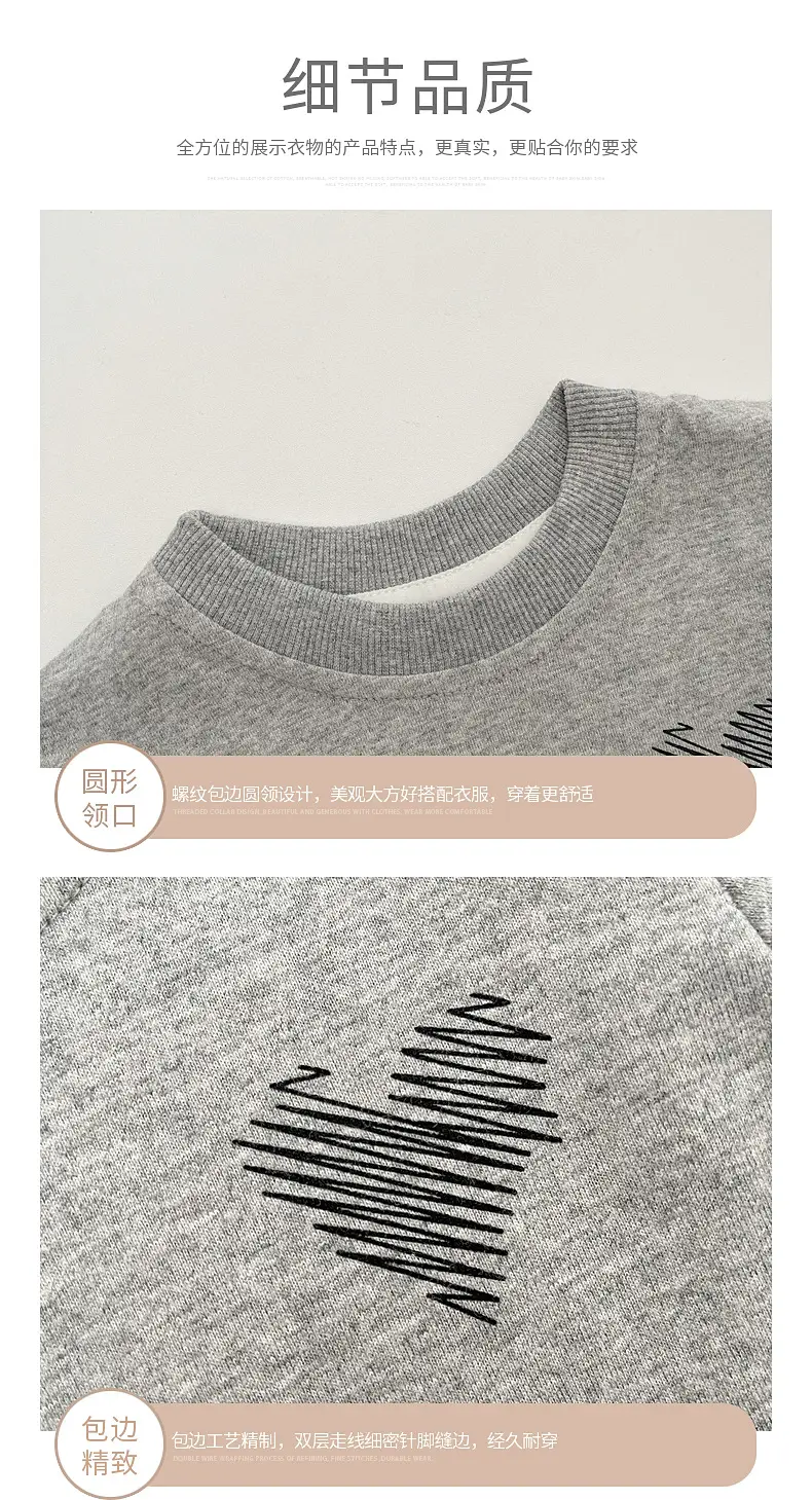 Boys Long Sleeve Baby T-Shirt Grey New Spring Autumn — feature 9